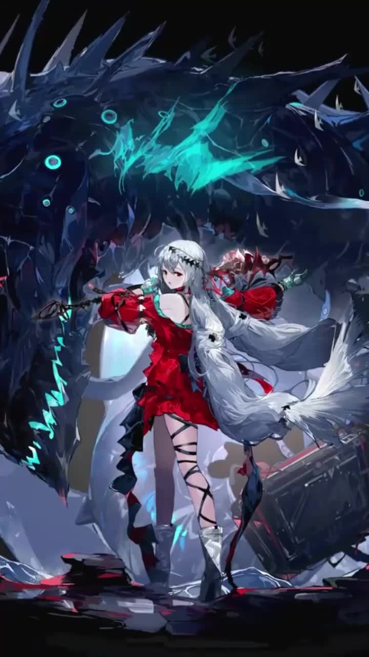 Anime skadi the corrupting heart arknights iphone wallpaper hd