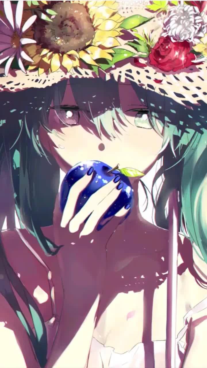 Live Phone Hatsune Miku With Apple Anime Wallpaper For iPhone And Android