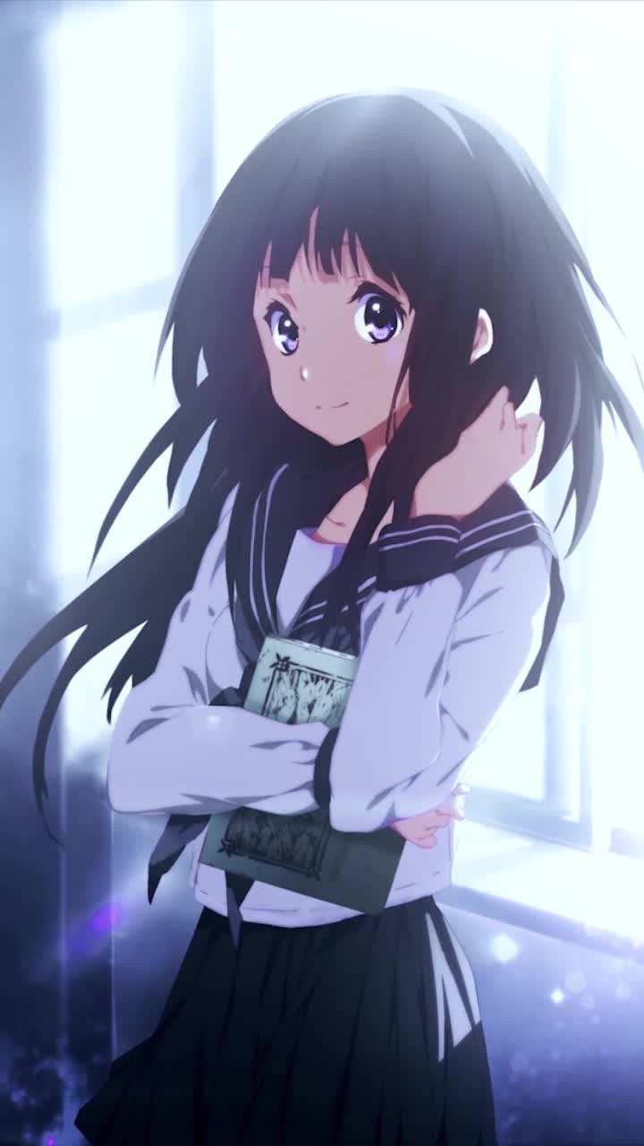 iPhone and Android Eru Chitanda Hyouka Live Phone Wallpaper