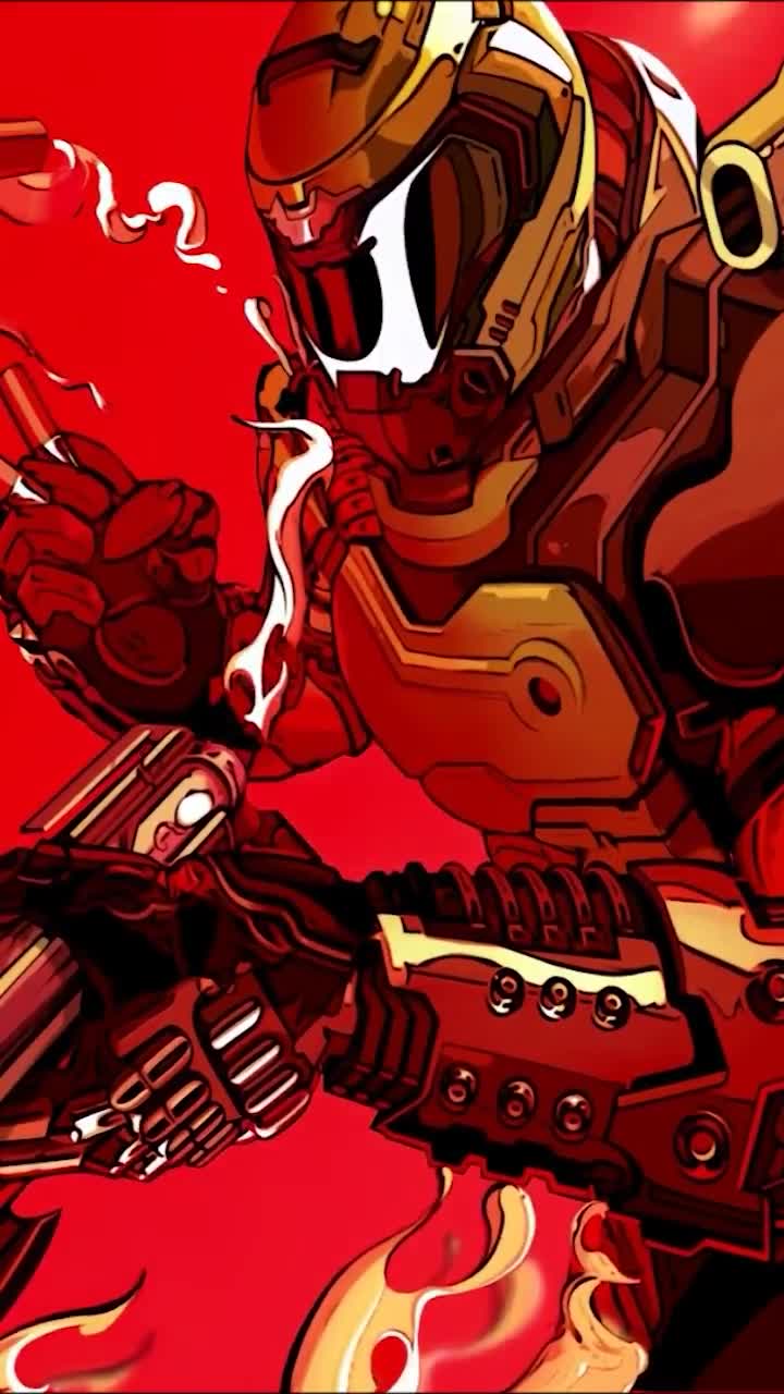 iPhone and Android Doom Slayer Shotgun Game Phone Live Wallpaper