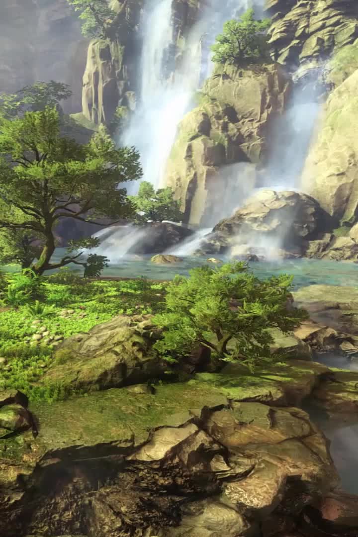 Waterfall Green Fall Wallpaper Iphone