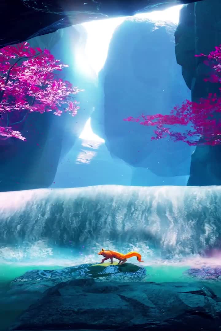 Waterfall Fox Fall Wallpaper Iphone