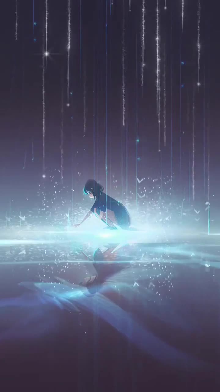 Cool Meteor Shower Girl Free Live Phone Wallpaper