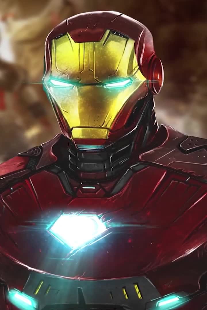Android and iPhone Animated Iron Man Avengers Live Phone Wallpaper