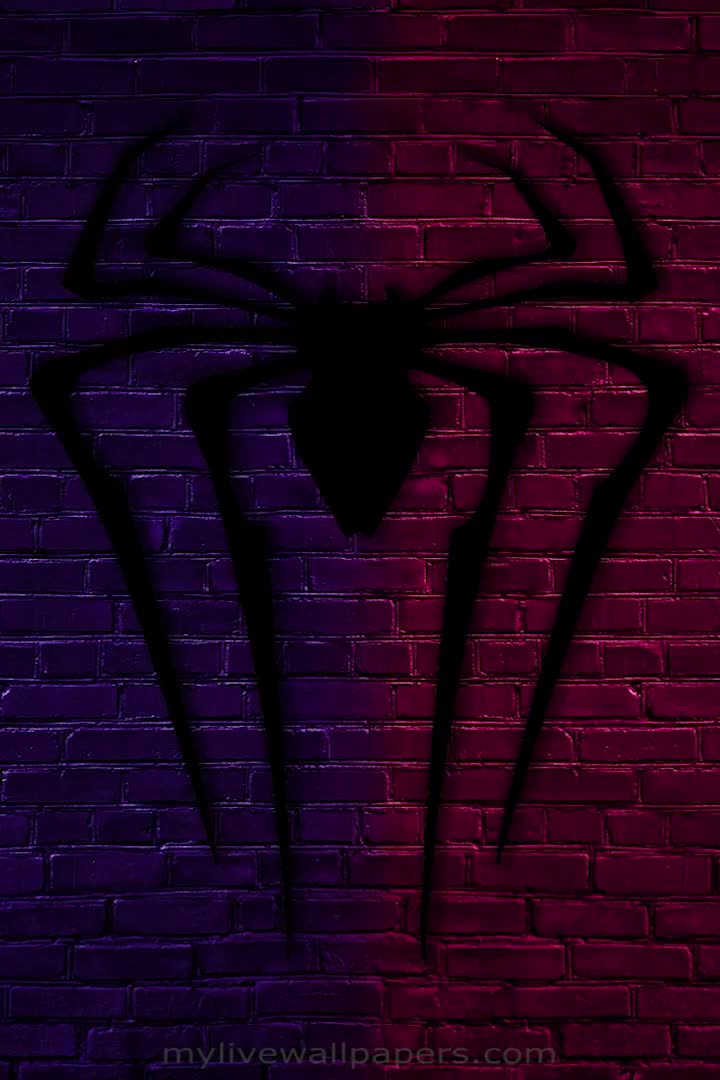 Cool Miles Morales Upside Down Live Phone Wallpaper