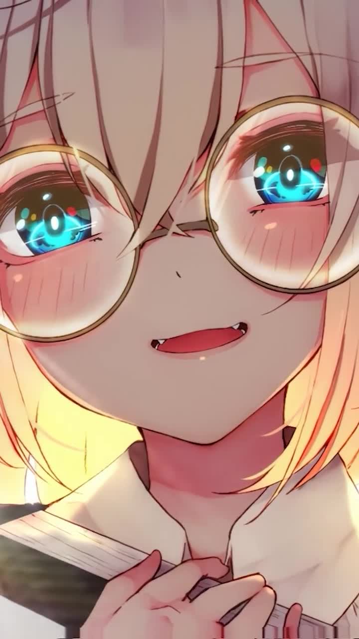 iPhone And Android Cute Loli Neko Girl Glasses Phone Live Wallpaper