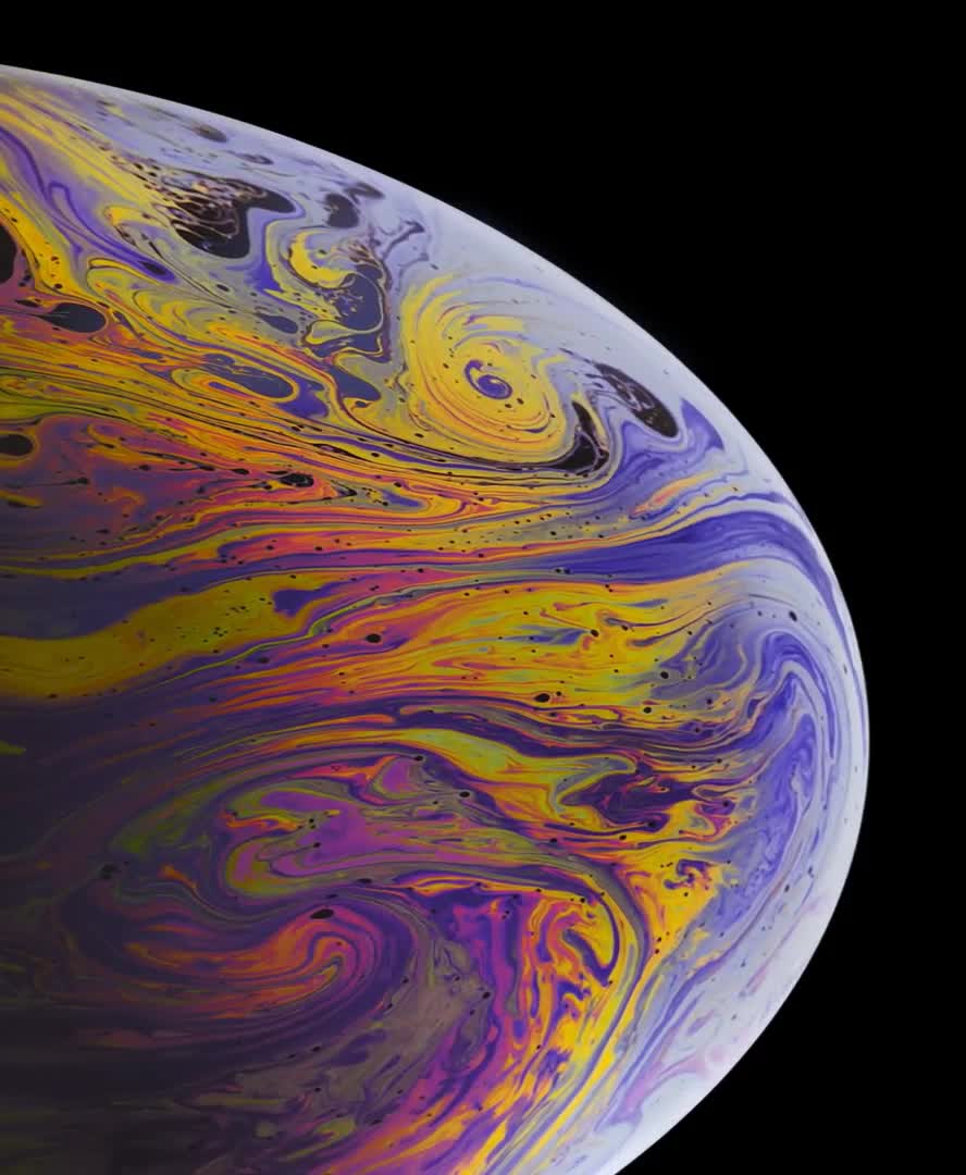 Oranblush Bubble Argon iPhone XS Live Wallpaper
