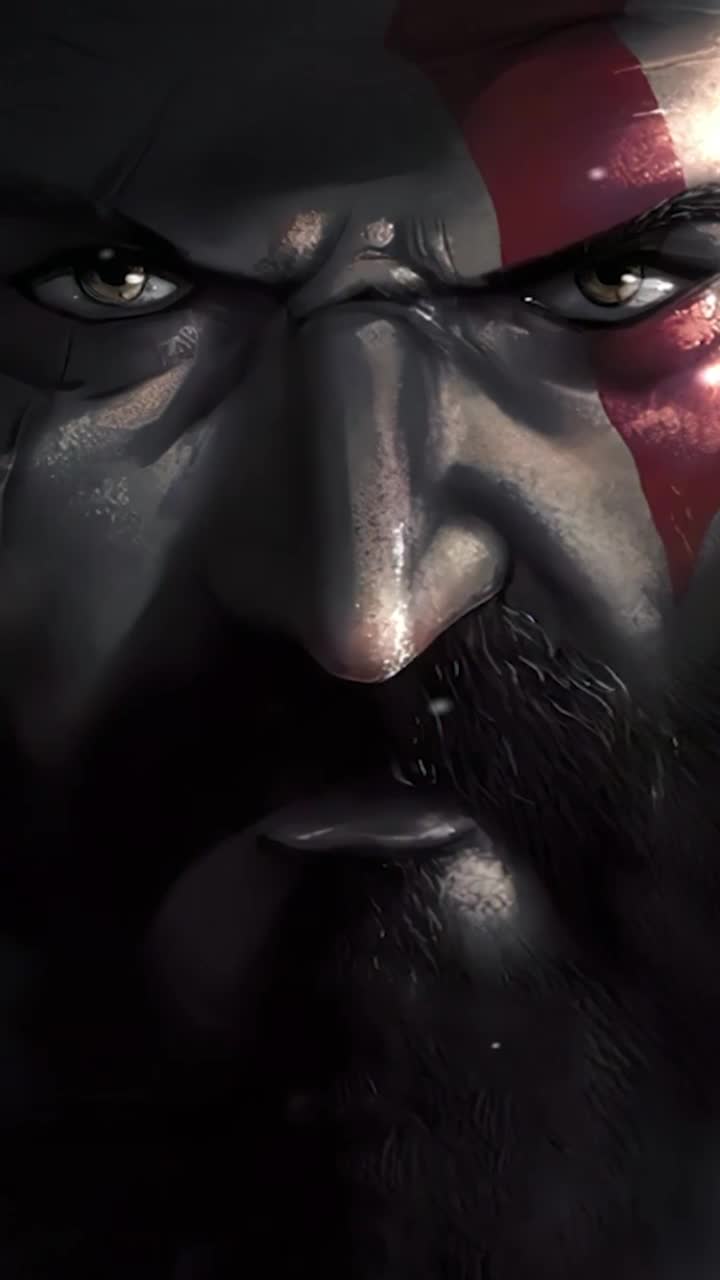 iPhone  Android Kratos Close Up Live Wallpaper for Phone