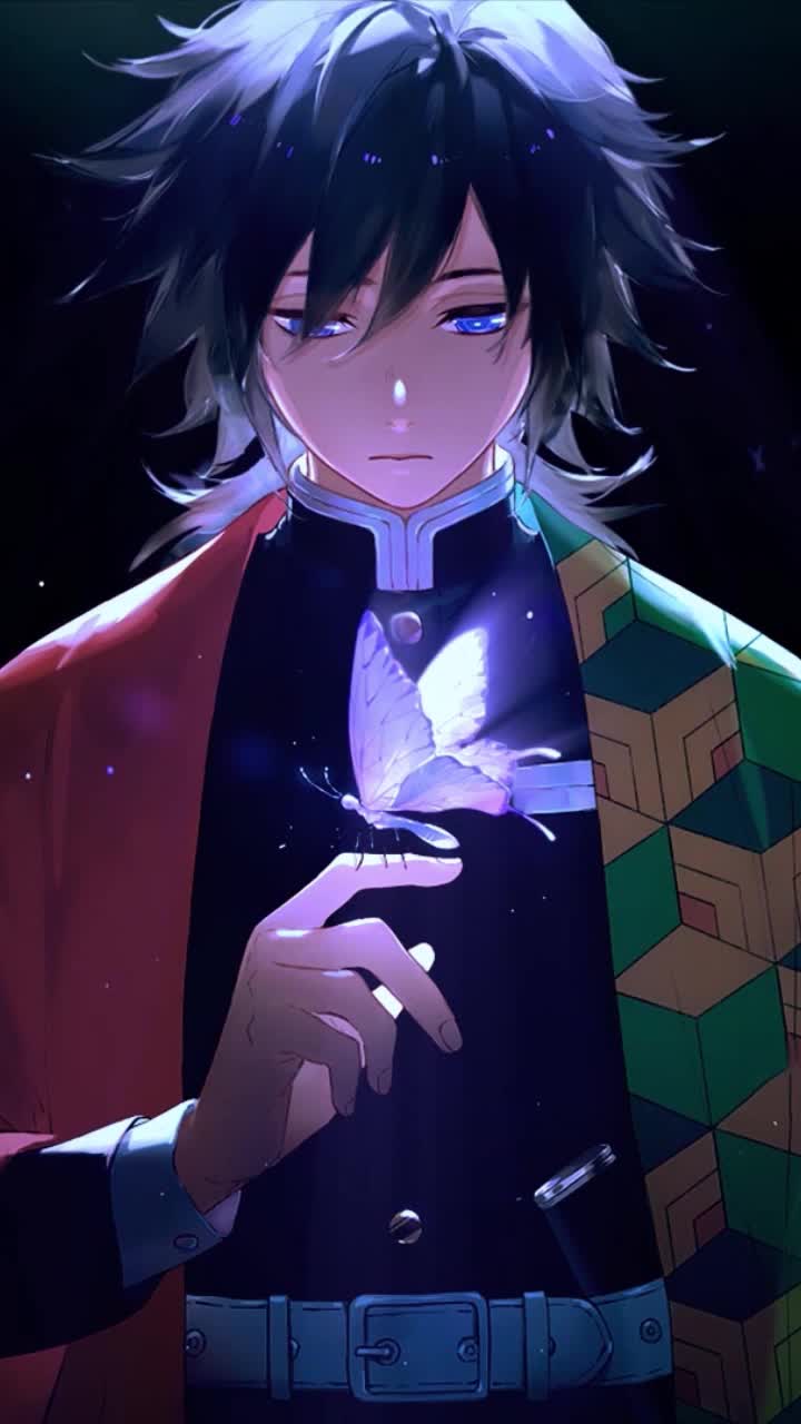 iPhone and Android Giyu Tomioka Kimetsu No Yaiba Live Phone Wallpaper