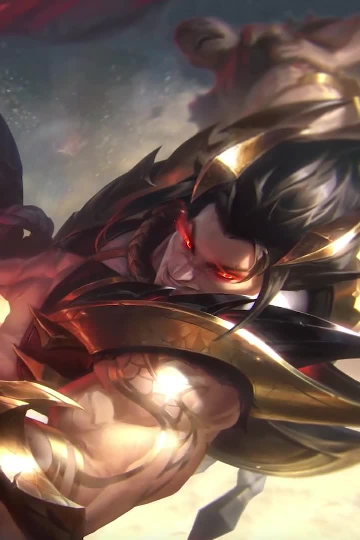 Obsidian Dragon Sett Lol For iPhone Wallpaper