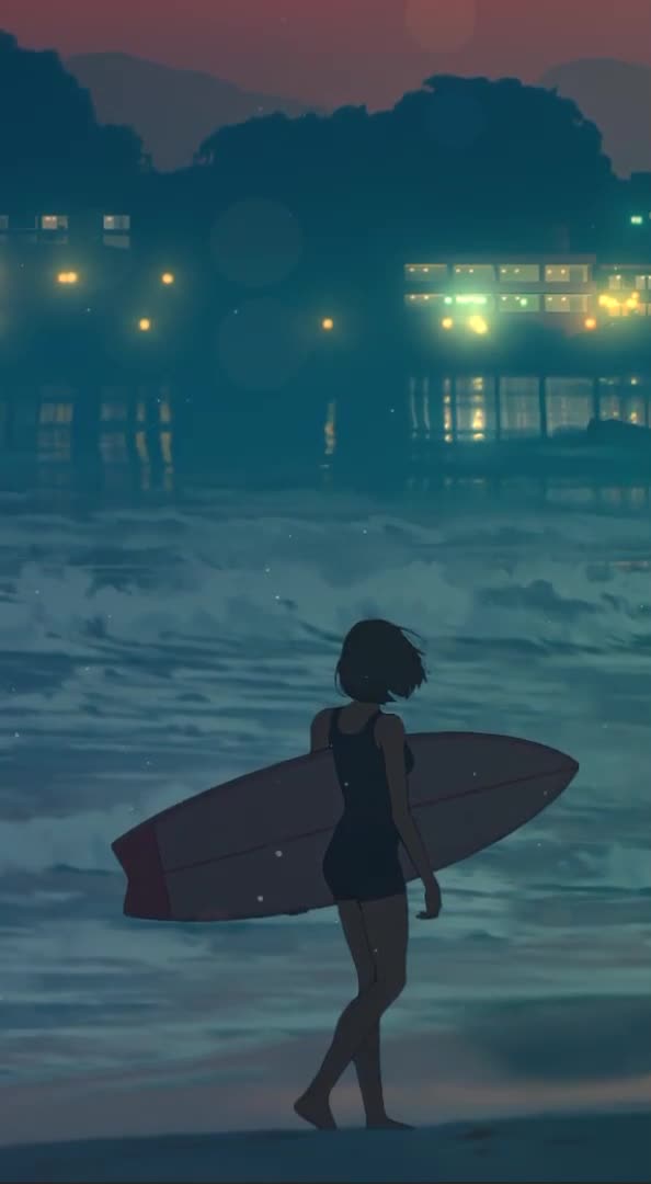 iPhone  Android Sea Surfer Anime Live Phone Wallpaper