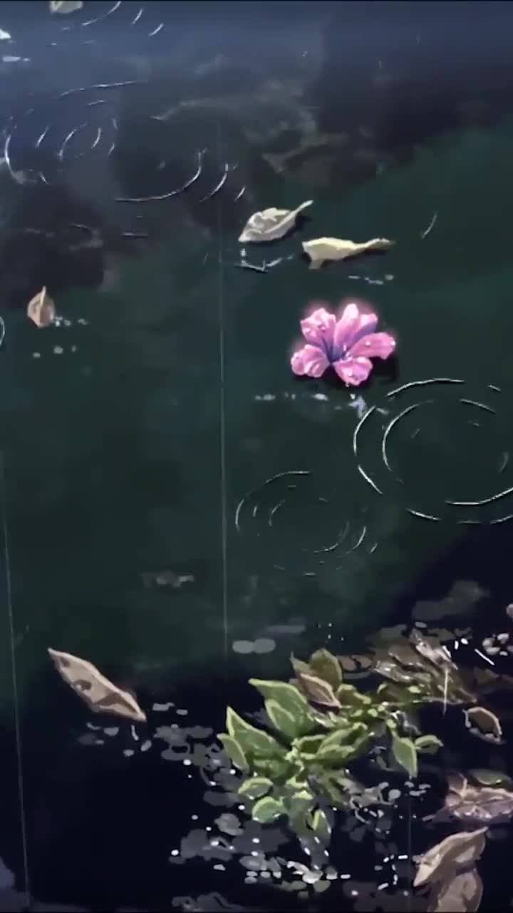 iPhone  Android Rain Pond Anime Phone Live Wallpaper