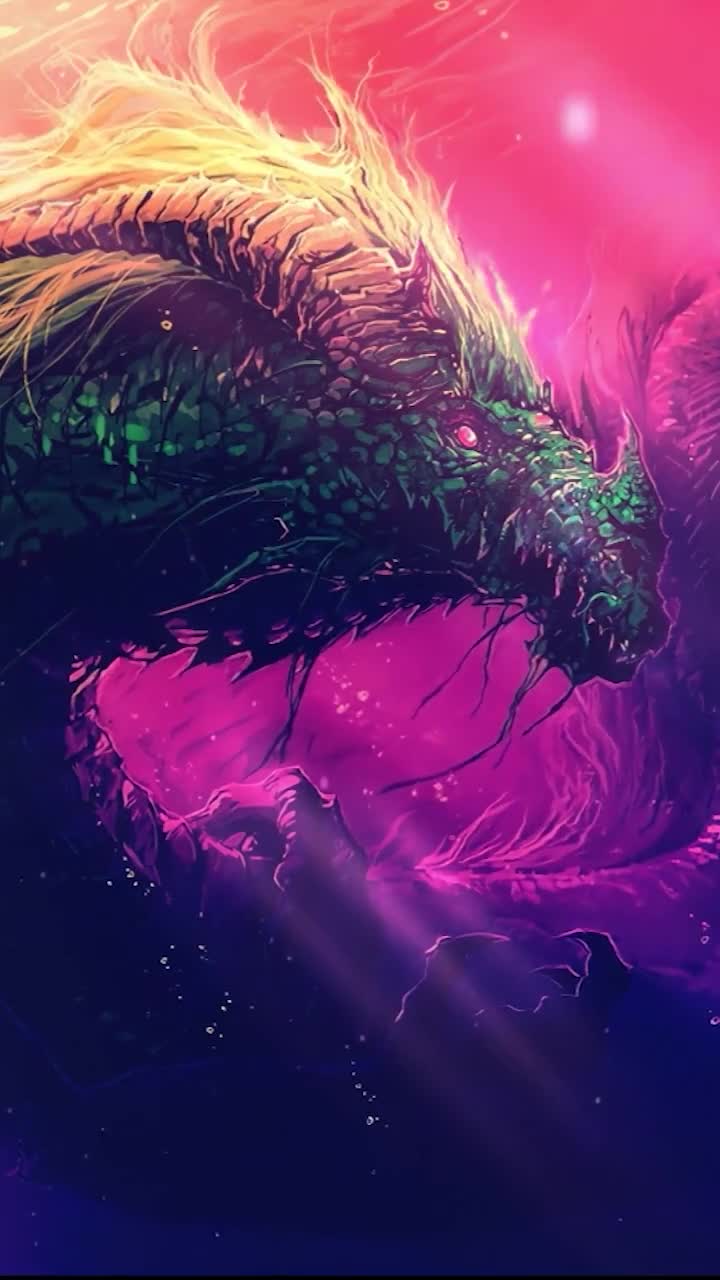 iPhone And Android Colorful Sea Dragon Underwater Creatures Phone Live Wallpaper