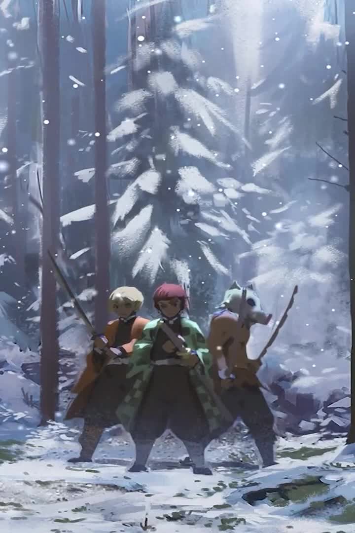 Anime Zenitsu Tanjiro Hashibira Live Phone Wallpaper