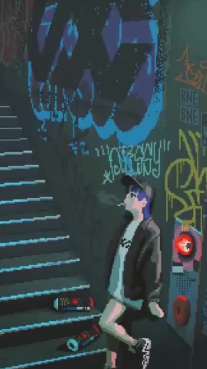 iPhone and Android Girl Smoking Cigarette Street Live Phone Wallpaper