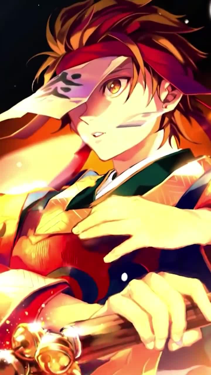 iPhone  Android Tanjiro Hinokami Kagura Kimetsu No Yaiba Flames Phone Live Wallpaper