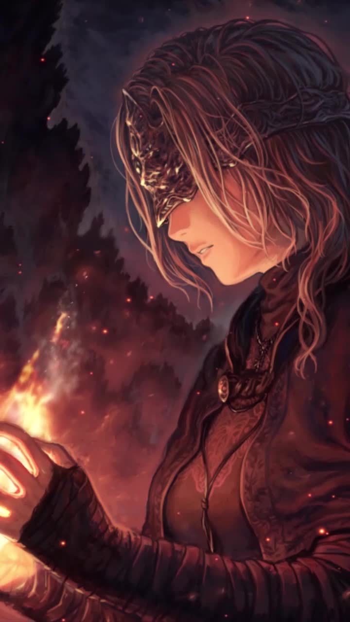 iPhone and Android Fire Keeper Dark Souls Live Phone Wallpaper