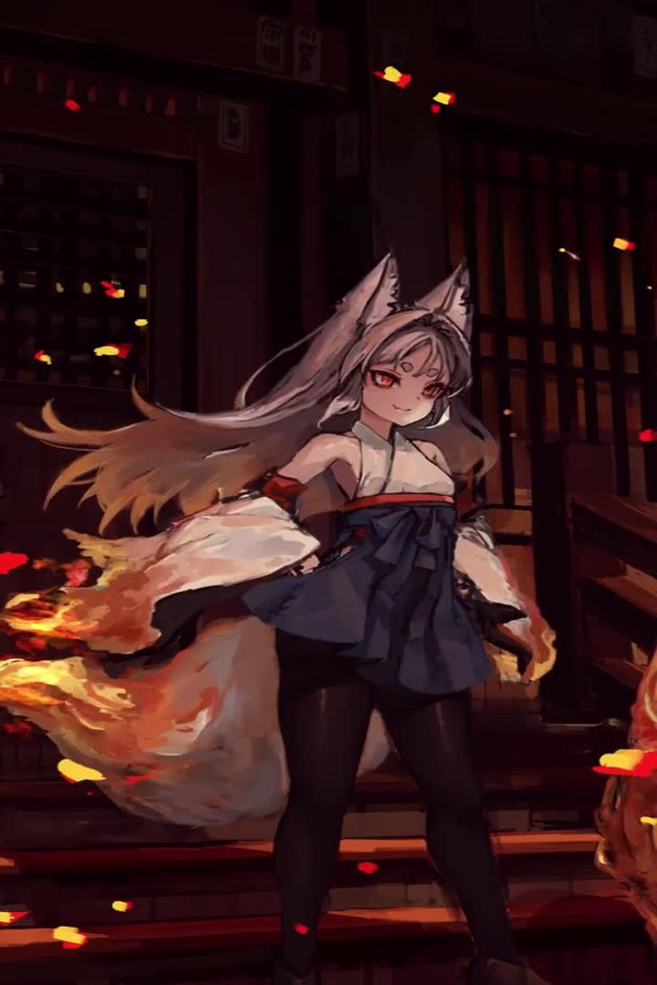 Fox Girl Anime Iphone Wallpaper