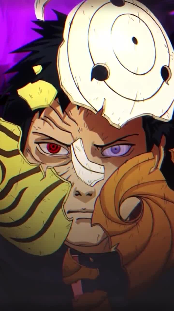 iPhone  Android Broken Mask Obito Anime Phone Live Wallpaper