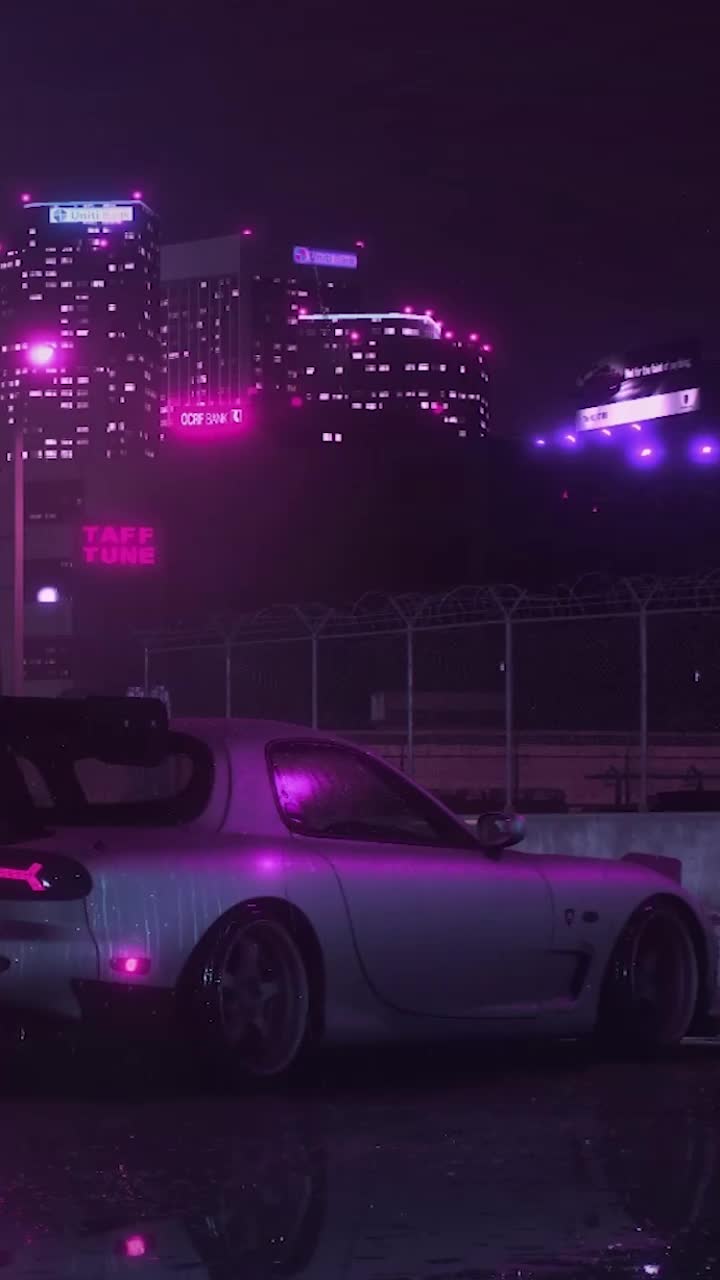 iPhone  Android Mazda Rx 7 Rain Live Wallpaper for Phone