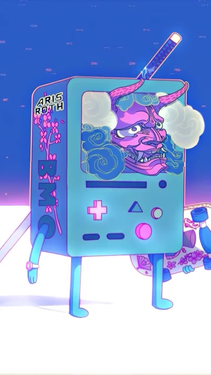 iPhone And Android Oni Mask Gameboy Phone Live Wallpaper
