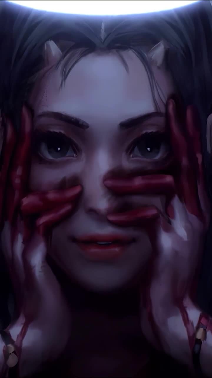 iPhone And Android Oni Girl And A Snake Artwork Phone Live Wallpaper