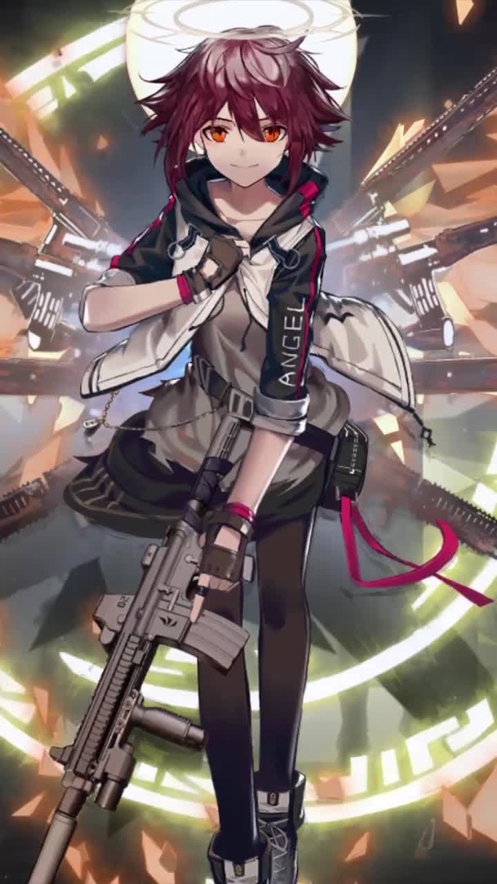 Anime angels exusiai arknights iphone wallpaper hd