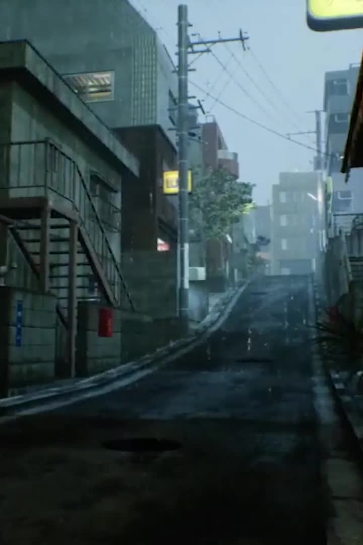 Iphone And Android Raining Alley Ghostwire Tokyo Phone Live Wallpaper