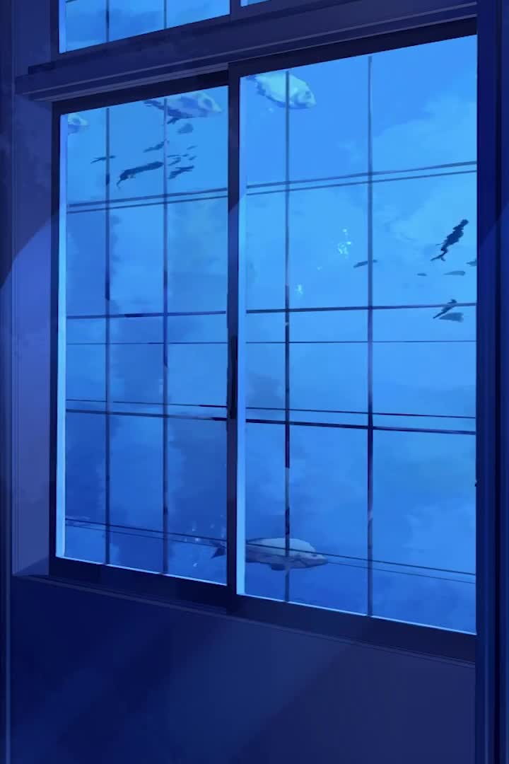 Whales Outside The Window iphone lock screen wallpaper