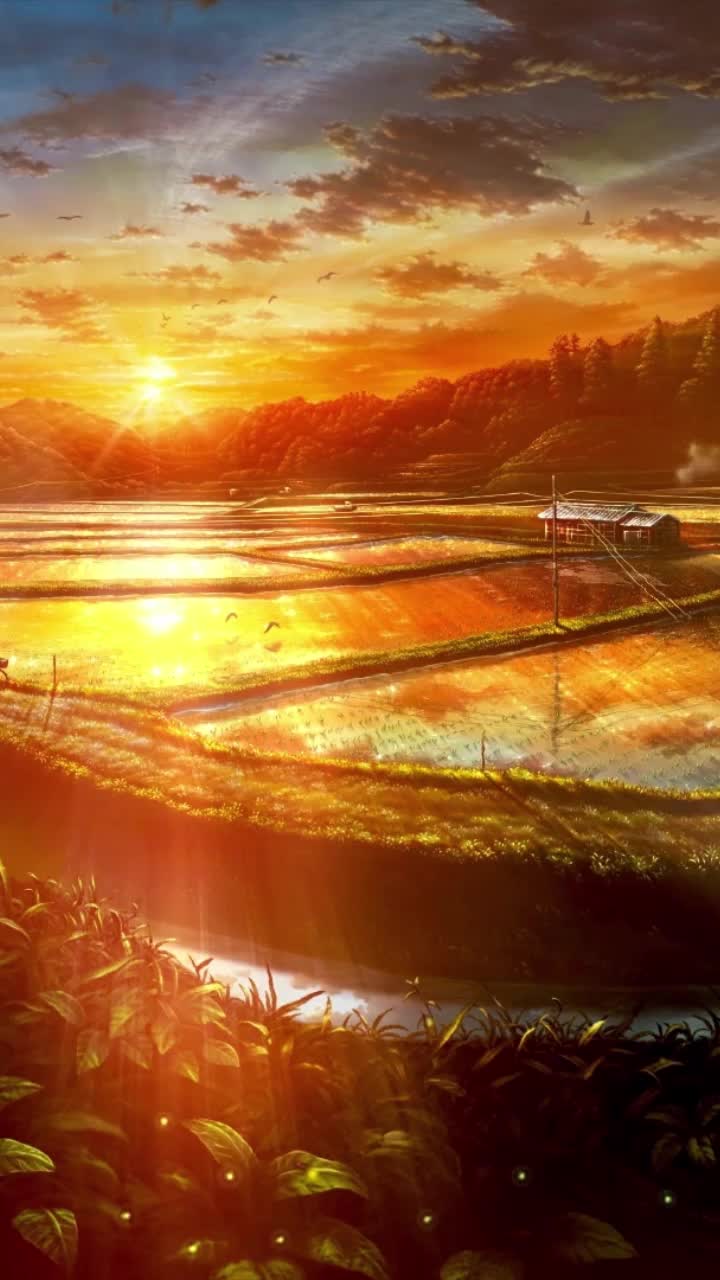 iPhone and Android Paddy Fields Live Phone Wallpaper