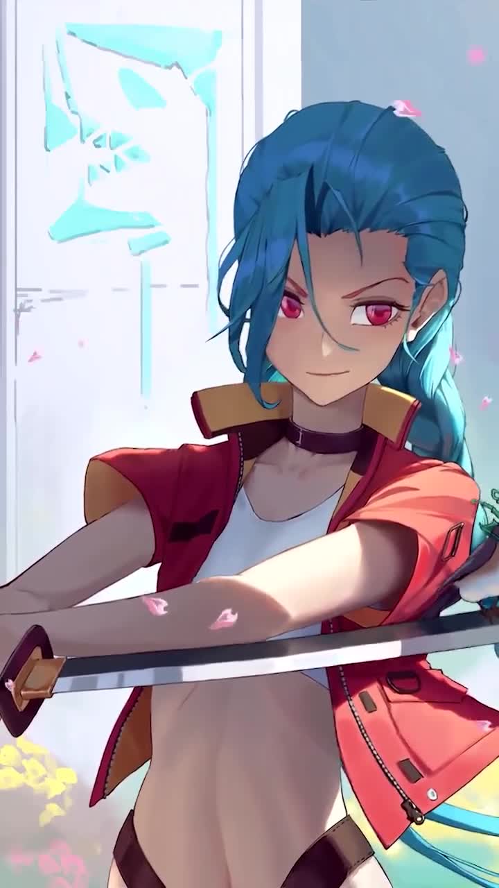 Android  iOS iphone Mobile League Of Legends Samurai Jinx Free Live Wallpaper