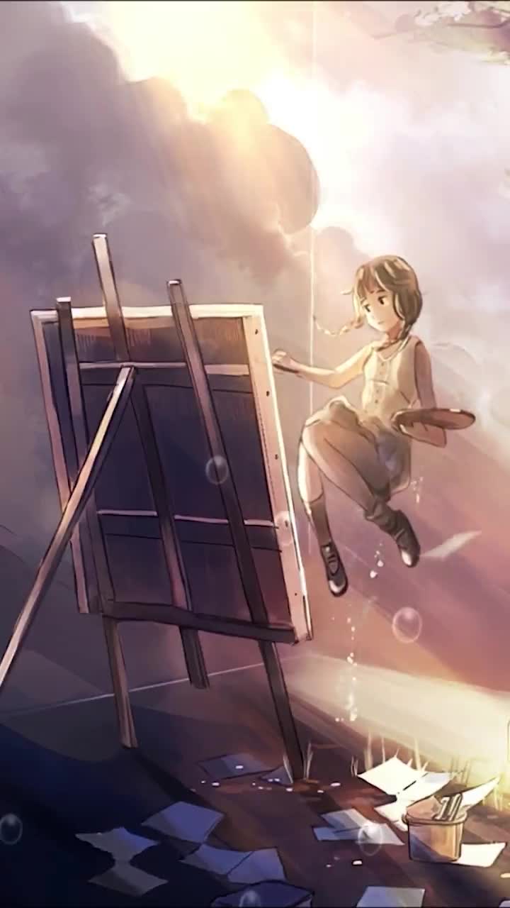 iPhone  Android Painting Girl Fantasy World Phone Live Wallpaper