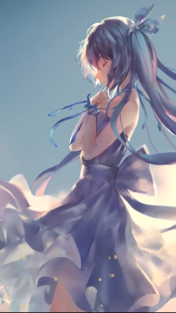 Android  iOS iphone Mobile Hatsune Miku Praying Free Live Wallpaper