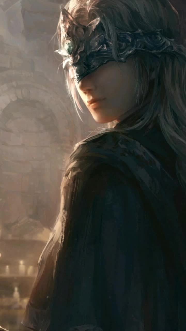 iPhone and Android Fantasy Dark Souls Fire Keeper Live Phone Wallpaper
