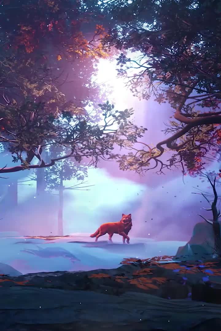 Falling Leaves Fox Fall Wallpaper Iphone