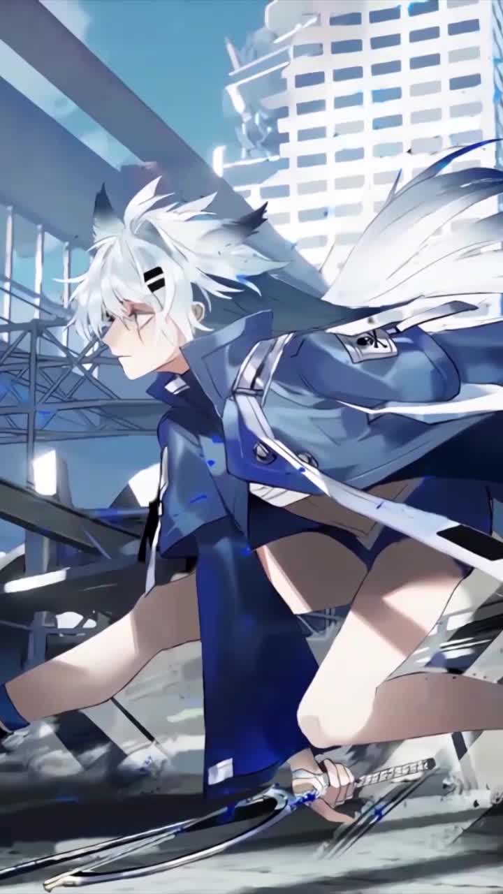 Anime lappland fighting arknights iphone wallpaper hd