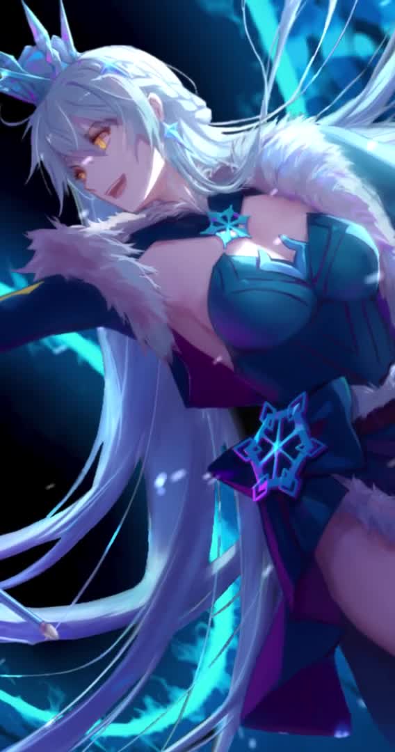 Genshin Impact Gk Blue Happy Anime Live Phone Wallpaper