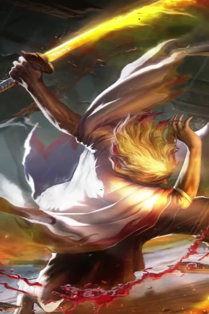 Kyojuro Rengoku Rampage Wallpaper of Anime