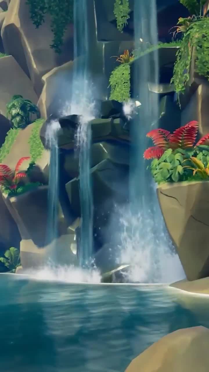 iPhone and Android Waterfall Birds Sea Of Thieves Phone Live Wallpaper