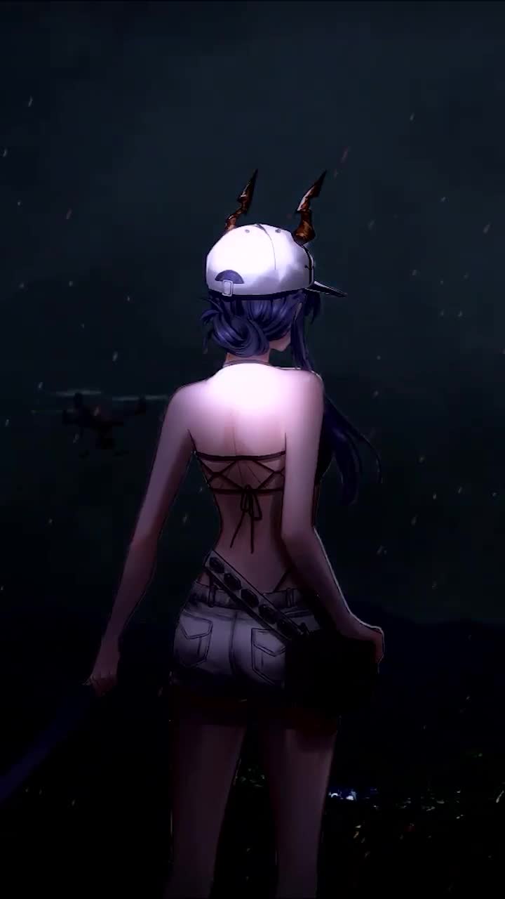 Android  iOS iphone Mobile Storm Drone Girl Live Wallpaper