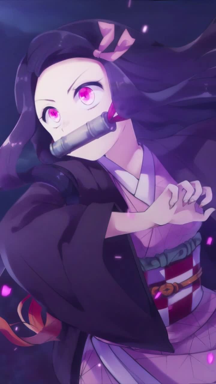 iPhone and Android Nezuko Kamado Kimesu No Yaiba Live Phone Wallpaper