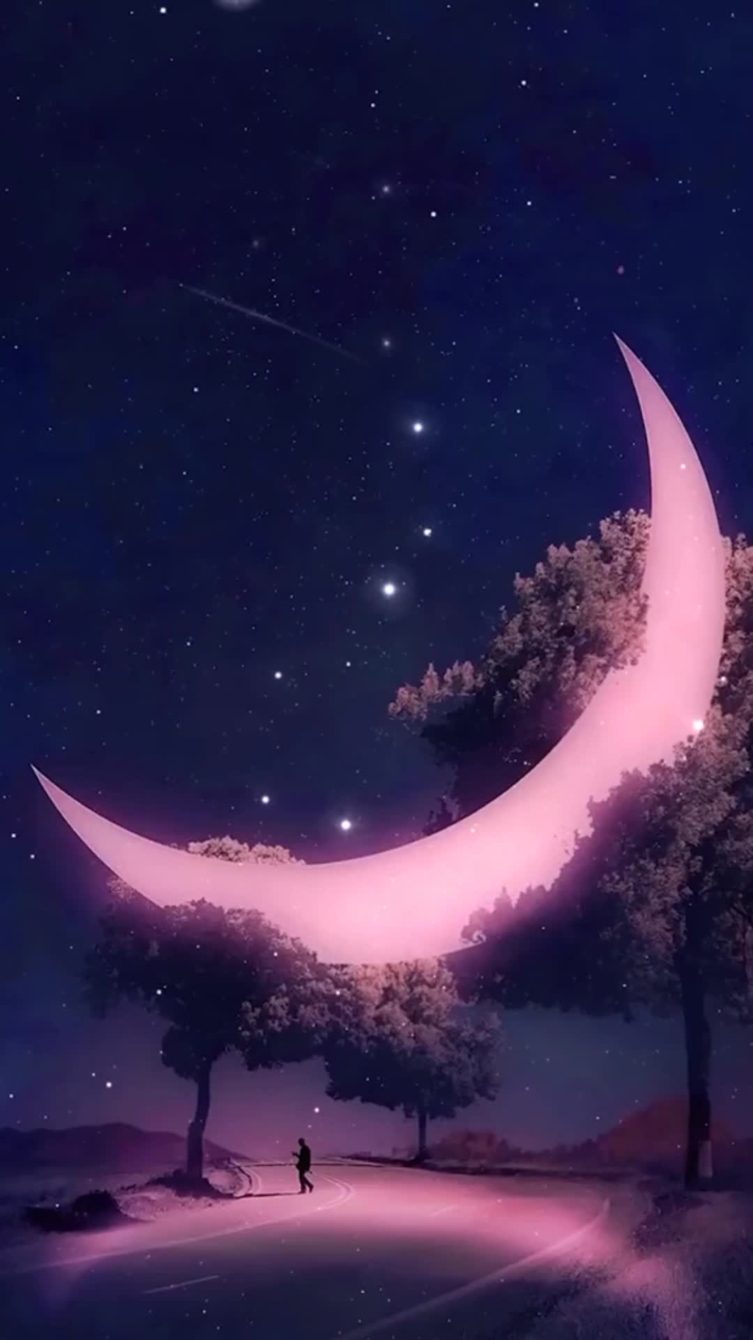 Android  iOS Crescent Moon Live Wallpaper 