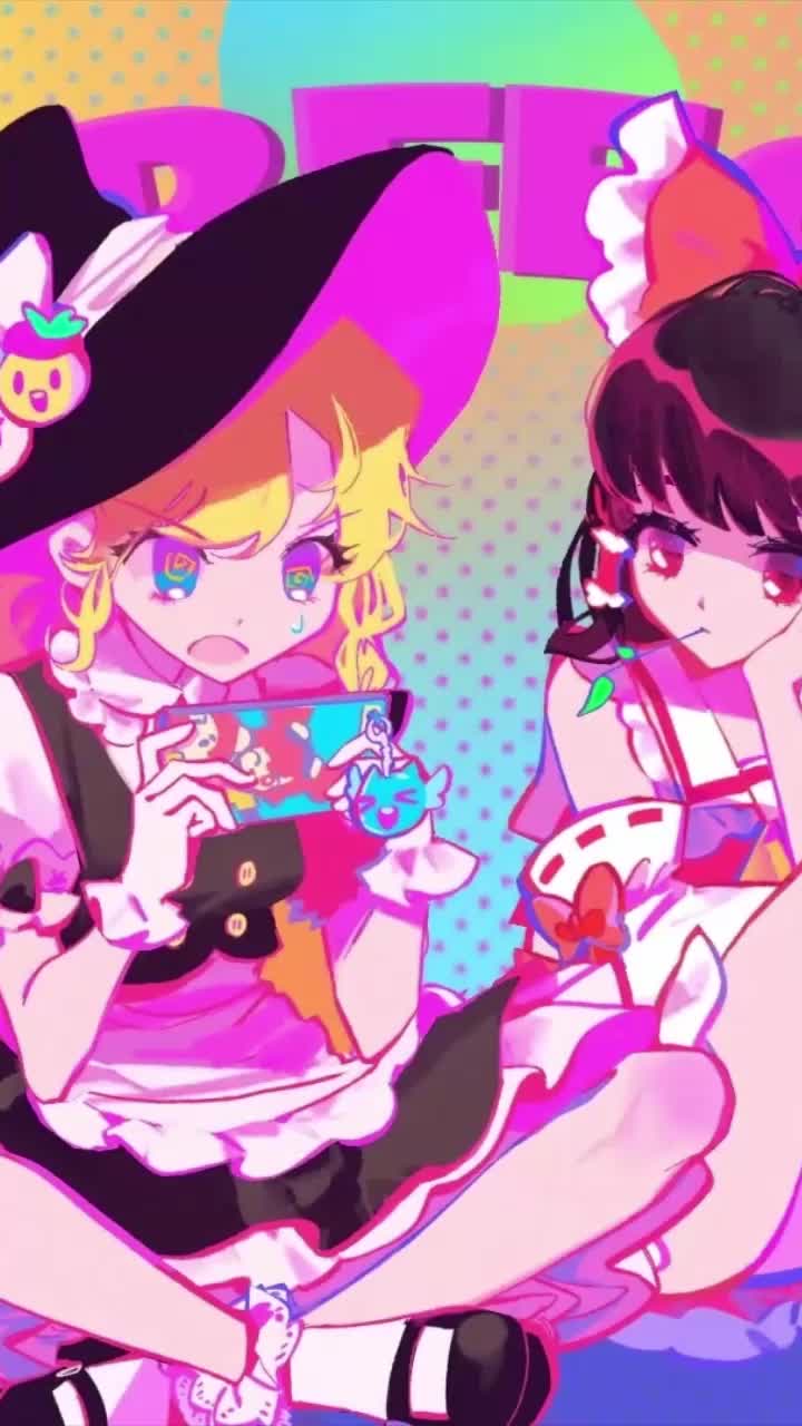 iPhone and Android Muse Dash Touhou Project Collab Live Phone Wallpaper