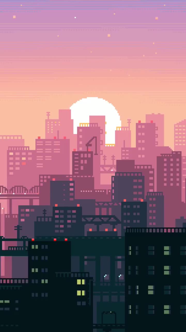 iPhone and Android Pixel City Live Phone Wallpaper