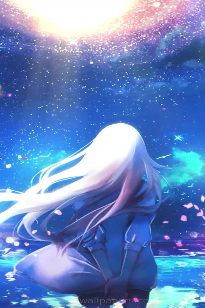 iPhone  Android Starry Girl Live Phone Wallpaper