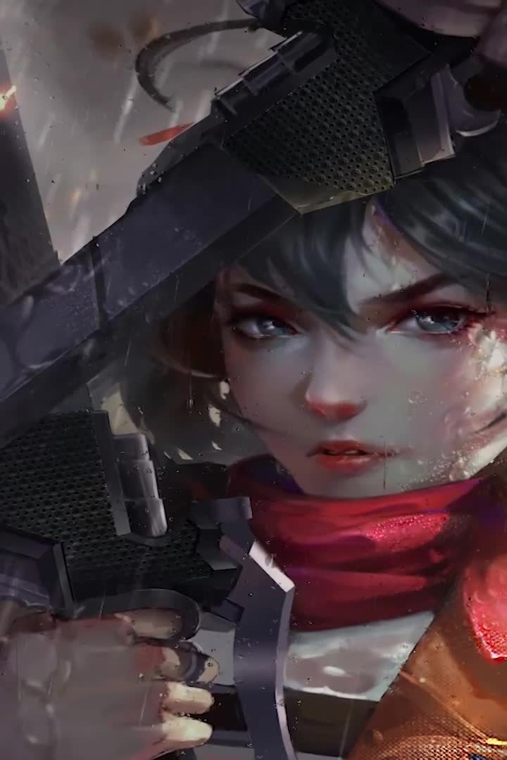 Iphone And Android Mikasa Phone Live Wallpaper