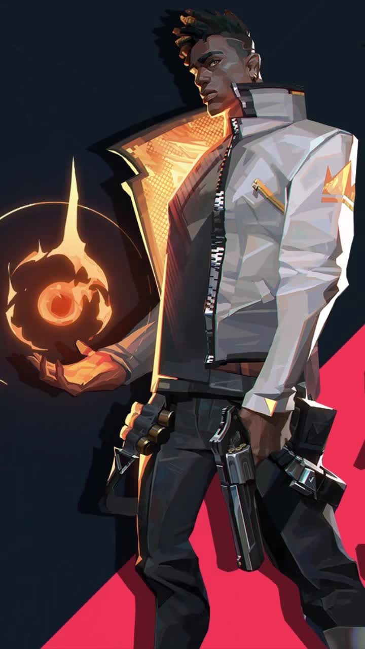 iPhone and Android Phoenix And Jett Valorant Live Phone Wallpaper