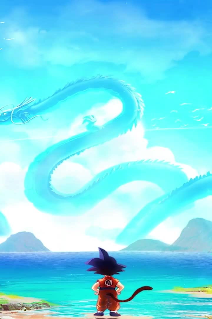 Iphone And Android Goku And Shenron Phone Live Wallpaper