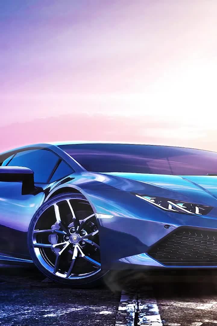 Lamborghini Beach Waves iphone lock screen wallpaper