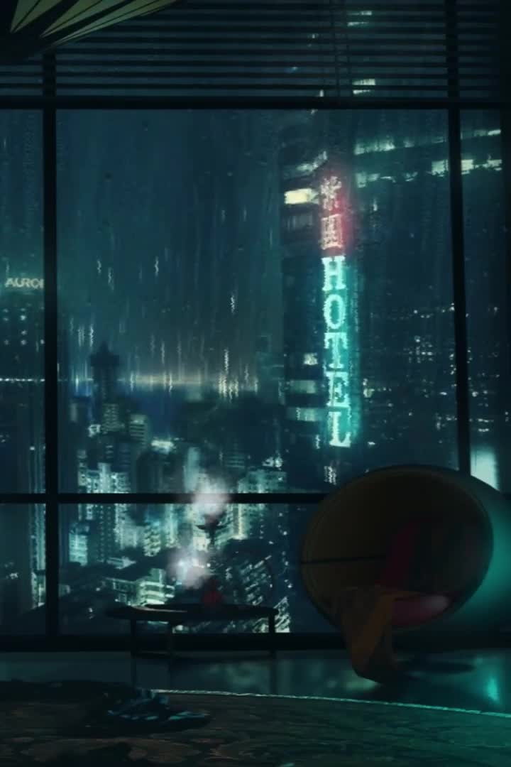 Apartment Rain Window iphone lock screen wallpaper